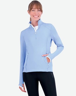 Zero Restriction Ladies Pullover 1/4 Zip - Sofia - Light Blue 